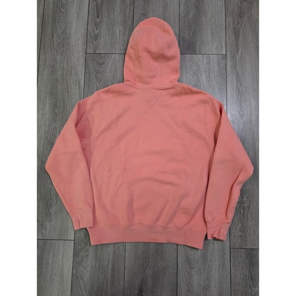 Nike Womens Pullover Hoodie Salmon Pink Fleece Sweatshirt Size Medium - Picture 2 of 8